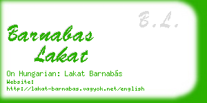 barnabas lakat business card